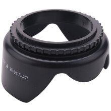 DC-SN HOOD 58mm schroefbevestiging bloemkroon zonnekap bloemvorm voor 58mm lens zwart