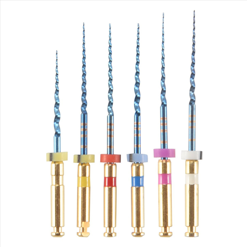 6Pcs Dental Endodontic Engine Use Rotary Heat Activated Files Reciprocating Endodontic Root Canal Files 25mm