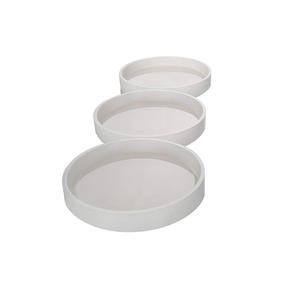3 Pack Big Diy Round Coaster Silicone Mold, Diameter 3.94 Inch/10Cm, Molds For Casting With Resin, Cement 4854193926458