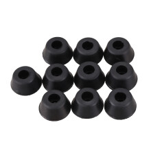 10 stuks 21 mm x 10 mm conische verzonken rubberen voetjes, bumpers en pads, zwart