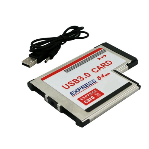 Express Card 54mm σε USB 3.0 X 2 Θύρες Expresscard PCI-E σε USB Μετατροπέας για Laptop Notebook