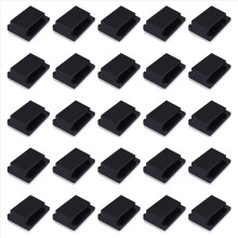 30x Suporte para cabo, clipe para cabo, braçadeira para cabo, autoadesivo, preto