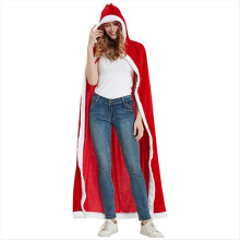 Kerstmantel Santa Cloak Capuchon Kostuum voor Vrouwen Cosplay Podium Prestatiekostuum Kerstdecoratie S