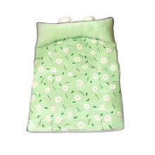 Pet Cooling Mat For Small Dogs And Cats Soft Silk Fabric Machine Washable NonSlip Design Green