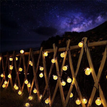 8 Modes Solar Light Bulbs Crystal Ball 5M LED String Lights Fairy Lights Garlands for Christmas Party Outdoor Decoration
