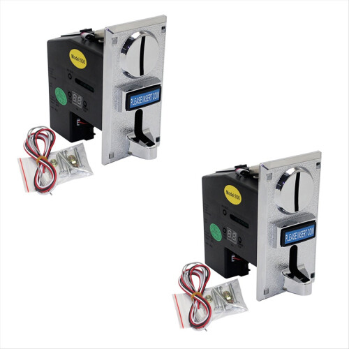 2PCS 616 Multi Coin Acceptor Electronic Roll Down Coin Acceptor Mechanism Vending Machine Game Ticket
