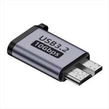 Adaptador Micro-B Macho para Tipo C Fêmea, Conector USB 3.0 Micro-B Tipo C para Cabo Adaptador de Disco Rígido Externo (HDD)