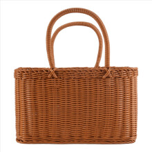 Home Winkelmand Hand Groentemand Decoratieve Gevlochten Mand Bloemstukmand Imitatie Rotan Picknicktas