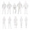 1:50 White Figures Architectural Model Human Scale HO Model Plastic Peoples,10 Pieces 2