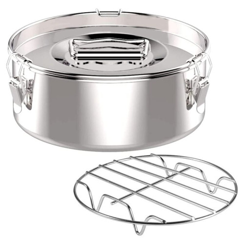 Molde para flan de acero inoxidable con tapa para olla de 6 cuartos