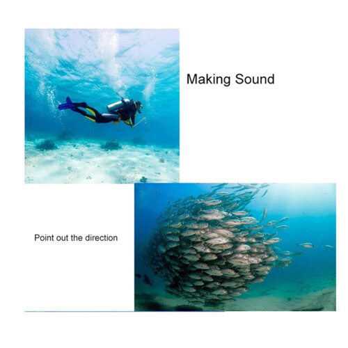 Diving Pointer Rod Stainless Steel Knocker Bottle Knocker Underwater Probe with Scale Self Sounding Hand Rope C 1