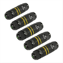 5PCS Waterproof IP68 Junction Box Outdoor 2/3 Way Electrical Cable Connector, M16 Wire Range (3.5-10mm) 3 Way