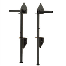 12Inch Heavy Duty Cane Bolt Gate Drop Rod Hardware Ground for Wood PVC Vinyl Metal Fences Gates, Double Doors 2pcs