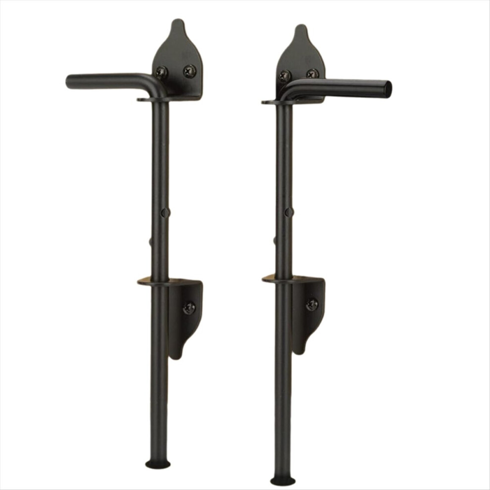 12Inch Heavy Duty Cane Bolt Gate Drop Rod Hardware Ground For Wood Pvc Vinyl Metal Fences Gates, Double Doors 2Pcs 4853301985165
