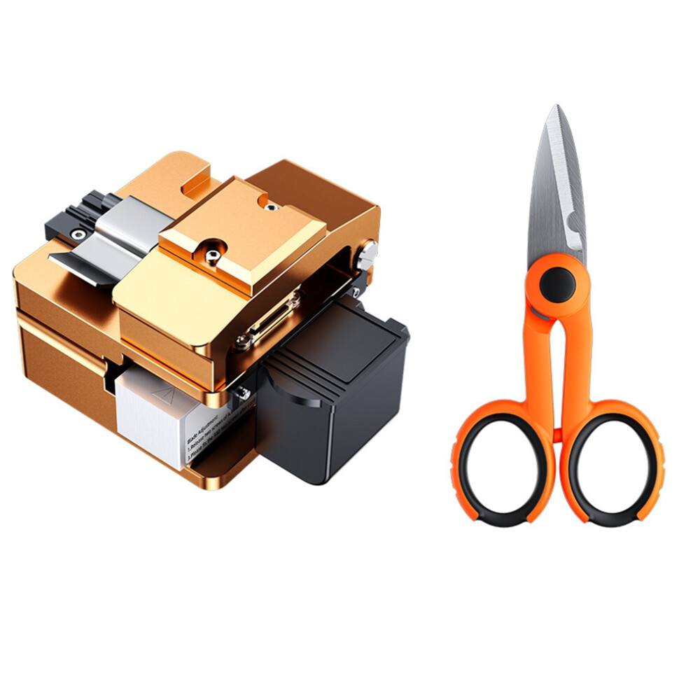 S09 Fiber Optic Cleaver+ Scissors Light Optical Fiber Fusion Splicer Cutter Ftth Fiber Cold Connection Cutter 4853301992149