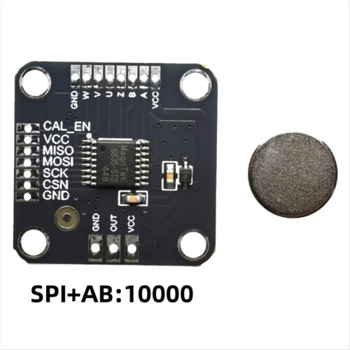 Módulo codificador magnético MT6835 de 21 bits com interface PWM/SPI para motor brushless (substitui o AS5048 C). 1