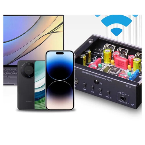 HIFI Audio Decoder Bluetooth5.3 Audio Receiver 24bit 48KHz Lossless Decoding USB PlaybackBuilt-in OPA2134 OpAmp FM Radio 2