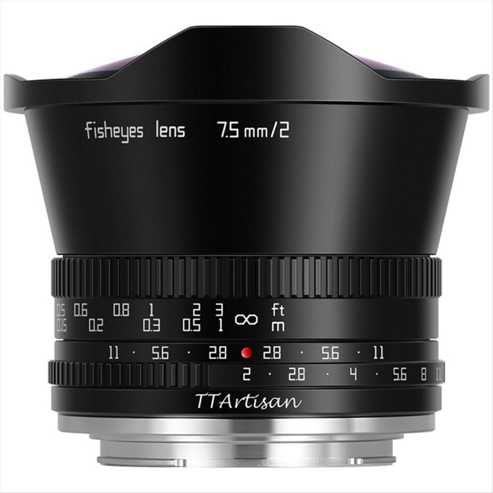 7.5Mm F2 -C Fisheye Cameras Lens, Wide Aperture, Compact Design For Micro-Type /3 Mount Camera 4853301904272