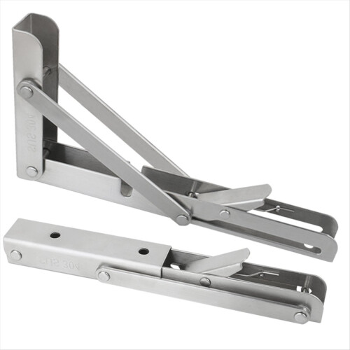 Adjustable Triangle Folding Angle Bracket 10'' Heavy Duty Support Wall Mounted for Bench Table Shelf Furniture Hardware
