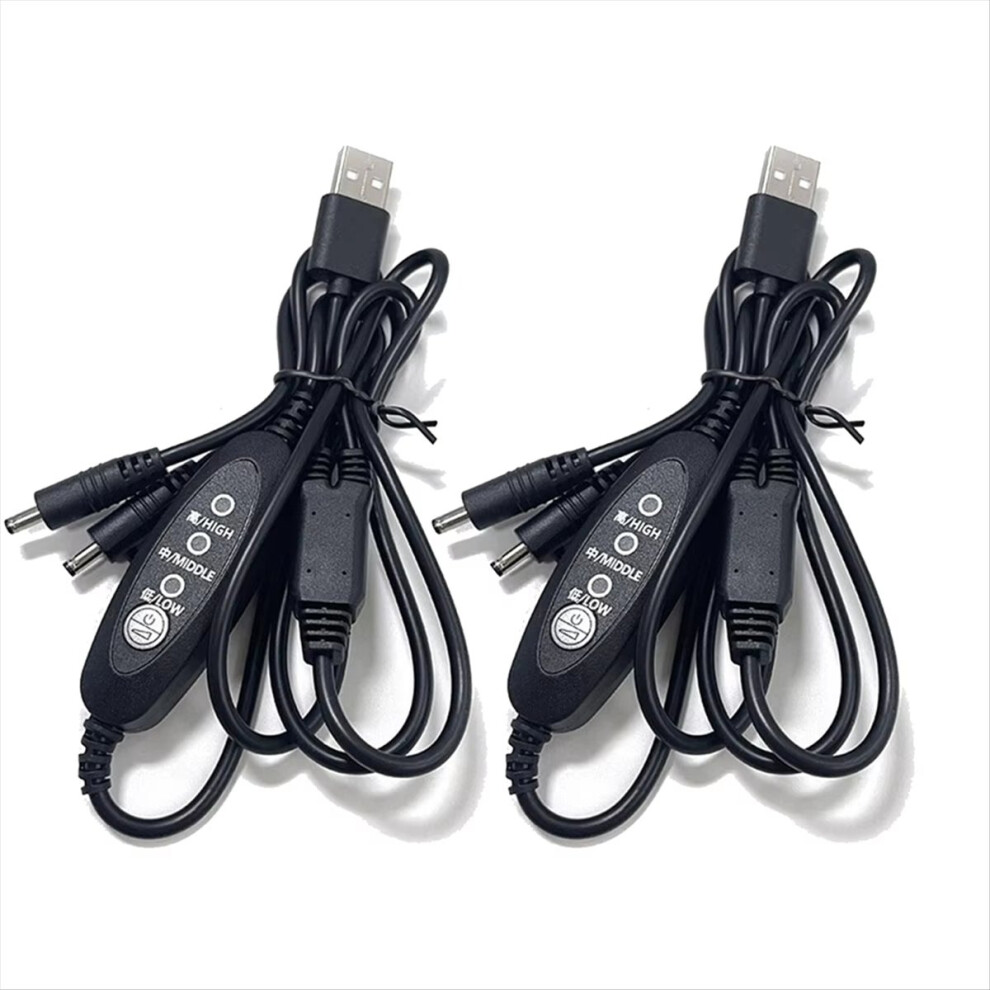 2Pcs Usb Fan Speed Controller 3 Stage Wind Power Adjustment Cooling Clothes Fan Cable Fan Controller Adaptor Connector 4853301907235