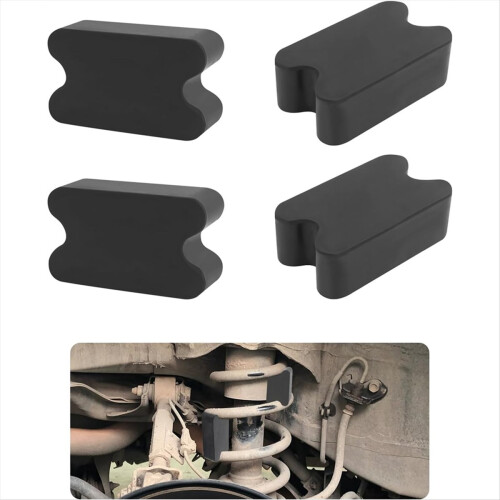 Kit com 4 espaçadores de borracha para molas helicoidais, reforçado para suspensão dianteira com elevação de 2,5 polegadas. 1