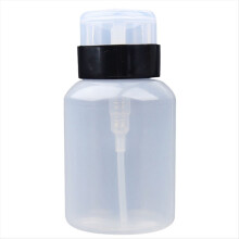 Frascos de álcool vazios de 250ml, recarregáveis, com bomba dosadora, transparentes, para remoção e limpeza (3 peças).