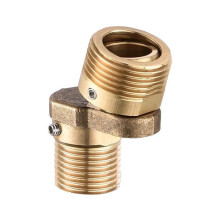 Adaptador universal de canto para torneira de chuveiro com base curva e ângulo ajustável em 360 e parafuso excêntrico.