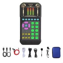 USB-Soundkarte für Live-Streaming und Studioaufnahmen mit Rauschunterdrückung und Plug-and-Play-Kompatibilität für Live-Gesang