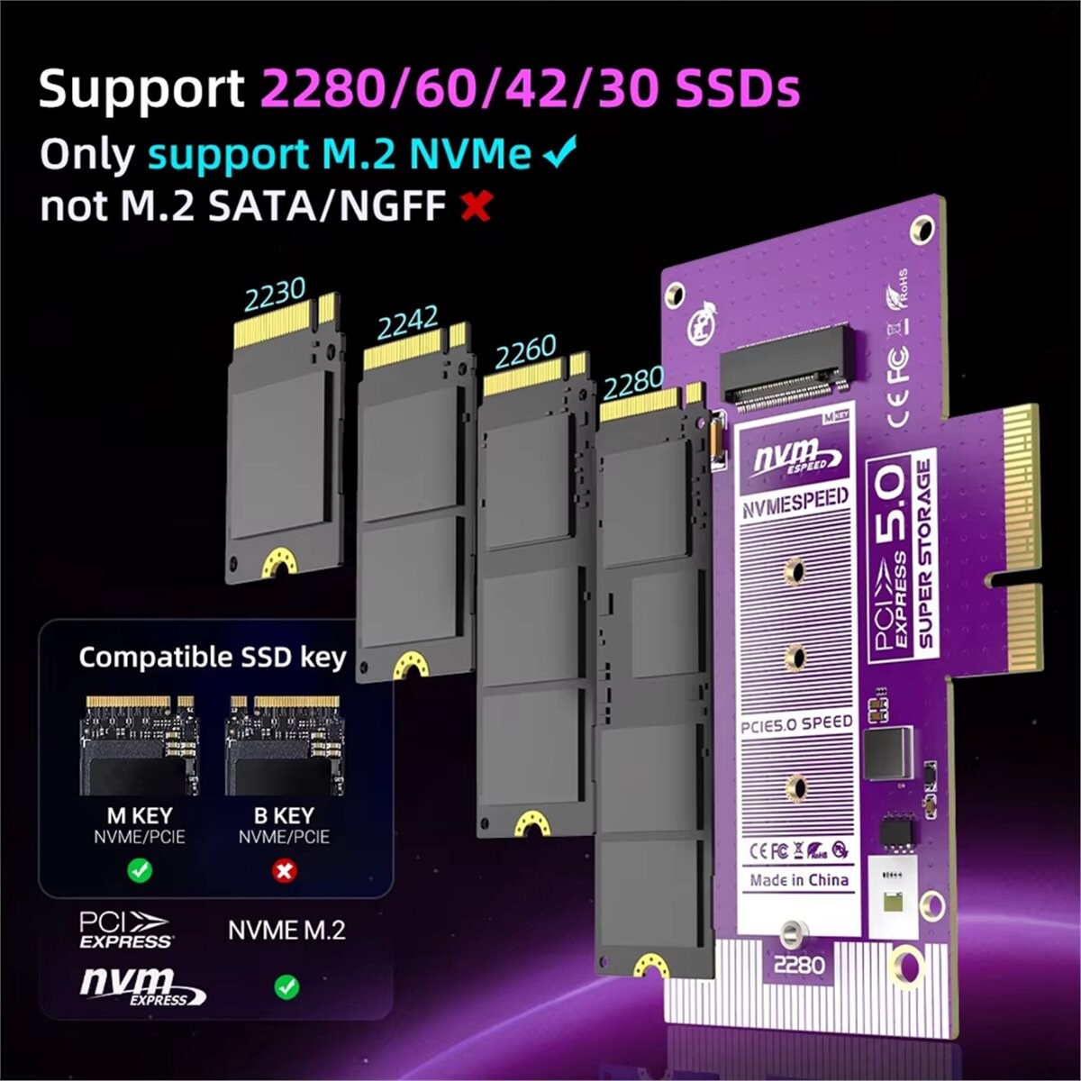 Carte Adaptateur PCIE 2.0 X 1 Vers SATA 4 Ports Marvell Chipset Sans Carte Adaptateur PCIE 2.0 X 1 Vers SATA 4 Ports Marvell Chipset Sans