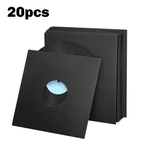 20 unidades de capas para discos de vinil de 12 polegadas (LP), capas externas reutilizáveis, saco de papel composto para discos de vinil. 1
