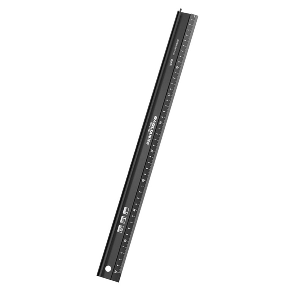 Multifunctional High Aluminum Alloy Straight Ruler Anti Cutting Hands Marking Ruler 45Cm 4853301935399