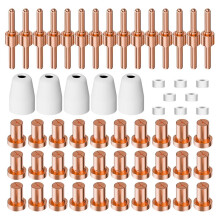 60PCS PT31 Plasma Cutter Consumables, High-Quality Cutting Performance Nozzles, Electrodes & Tips for CUT-40, CUT-50