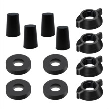 Kit de remplacement pour éléments de système de filtration d'eau - 4 écrous papillon, 4 rondelles et 4 bouchons en silicone