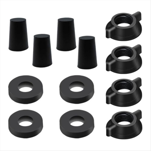 Replacement Kit for Water Filter System Elements - 4 Wing Nuts, 4 Washers & 4 Silicone Blocking Plugs