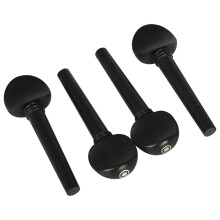 Conjunto de 4 cravelhas de afinação para violino em madeira de ébano. Acessórios de reposição para violinos 4/4.