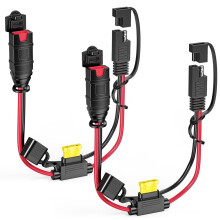 2-pack 1FT SAE-verlengsnoer voor Genius Smart-batterijladers, 14AWG zware SAE-aansluitkabel, voor auto