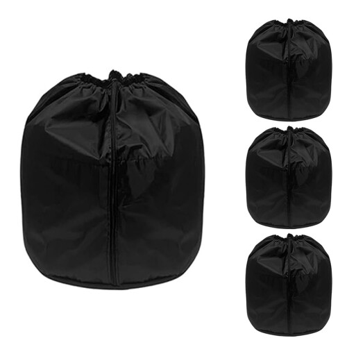 Conjunto de 4 capas protetoras de inverno para vasos de plantas com cordão e zíper, medindo 45 x 50 cm (17,7 x 19,7 polegadas).