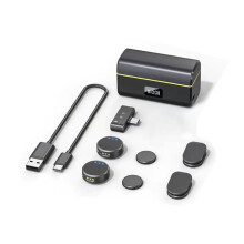 Wireless Microphone Mic for Pocket3/Action 5Pro/4/3/2/Osmo360 Magnetic Clip-on Design Mic Camera Accessories