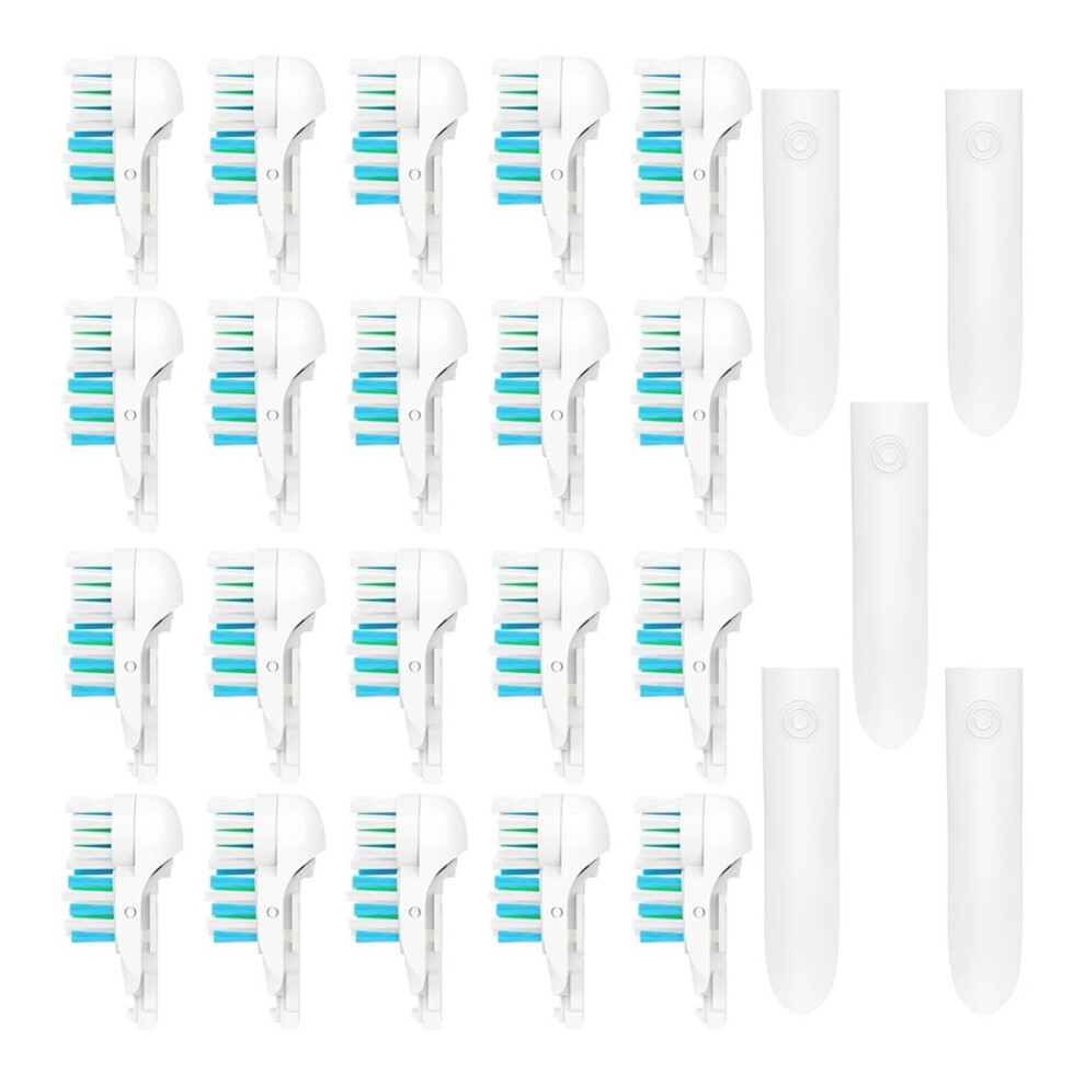 20 Pcs Toothbrush Heads for Crossaction 4733 4734 4732 Dual Clean Replacements Deep Cleans Teeth