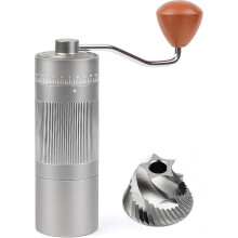 Manual Coffee Grinder with Stainless Steel Burr-22g Capacity Handheld Mill for Espresso, 55 Adjustable Settings & Quiet