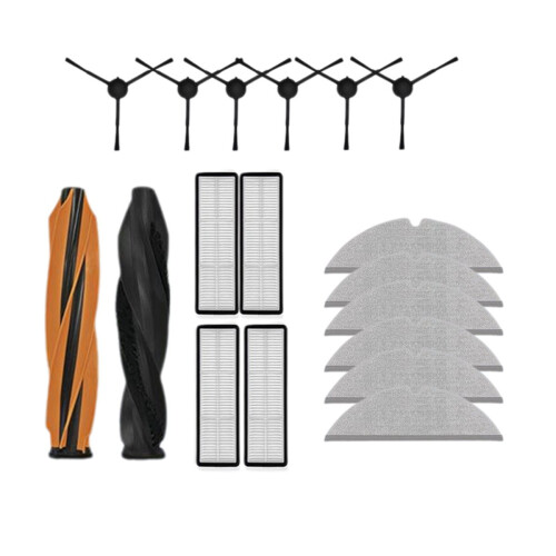 Replacement Accessories Kit for D20 Pro/D20 Plus Robot Vacuum Accessories Main Side Brushes Filter Mop Cloth