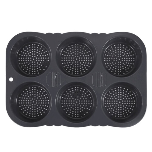 ZPSHYD Moule à Pain à Hamburger à 6 Cavités, Pliable Et Réutilisable, Moule à Pain avec Résistance à la Chaleur De -40 °F à + 446 °F, Idéal pour Une Utilisation en