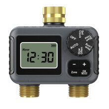 Dual Outlets Automatic Irrigation Timer Garden Water Timer Smart Irrigation Watering System Faucet Water Valve