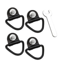 4-pack bevestigingsset voor Ruffland Kennel - bevestigingsset met D-ring, draagvermogen 1000 lb, met sleutel - eenvoudige installatie