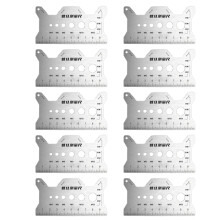 10 stuks schroefmeetliniaal roestvrijstalen schuifmaat metrische meter voor het meten van schroefspoed