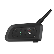 Auriculares Bluetooth para casco de motocicleta V6 Plus con intercomunicador Bluetooth de 1500 M para 6 conductores, resistentes al agua