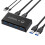 USB 3.0 One-Button Switch for 2 Computers Share 1 Keybord/Mouse/Printer/USB Flash Disk Drive(4 USB Devices) 1