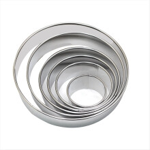 Round Cookie Cutter Set,6 Stainless Steel Biscuit Cutters Bakings Tools for Pastry, Donuts, Fondant