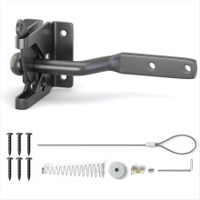 Automatic Self Locking Gate for Wooden Fence Post Mount, Heavy Duty Fence Gate Lock for Secure Pool, Yard, Garden