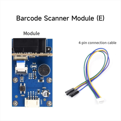 Módulo de scanner 2D tipo E para leitura de códigos, compatível com diversos formatos de código de barras. 2